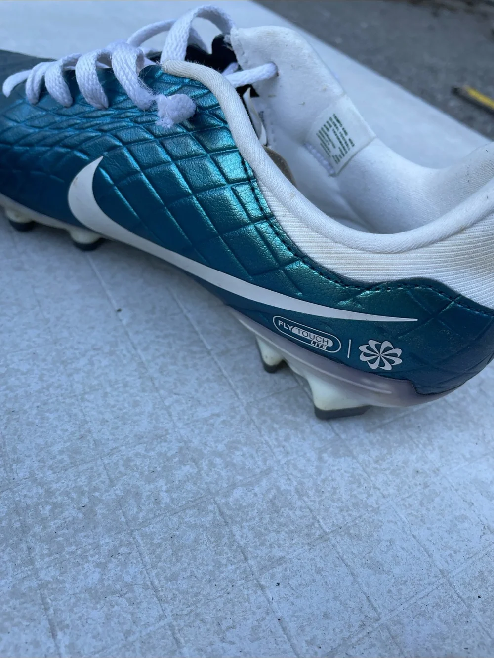 Nike Kids Teal Lace-Up Sneakers with White Accents